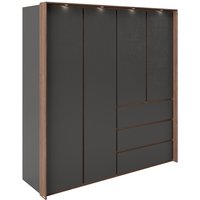 PHOENIX Kleiderschrank »VICTORIA«, BxHxL: 200 x 212 x 66,3 cm - grau | braun von Phoenix