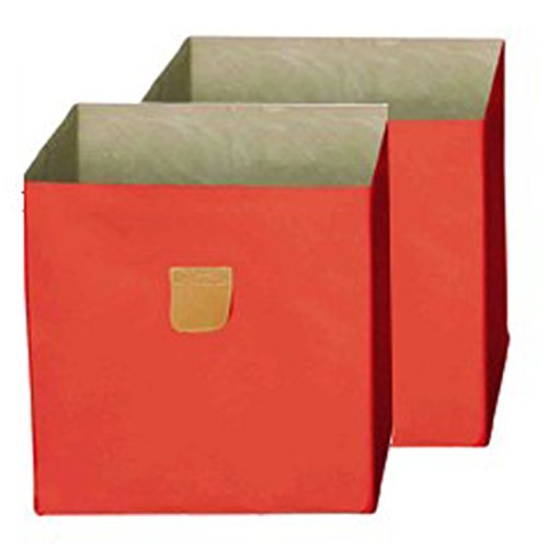 Phönix 817301OR Aufbewahrungsbox Stor'It im 2er Set passend zu Caro Regalen, 34 x 34 x 34 cm, orange von PHOENIX