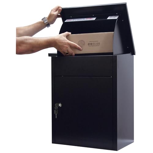 Phoenix PB0581BK Paketbriefkasten Stahl verzinkt Schwarz Schlüsselschloss, Multicolor von Phoenix