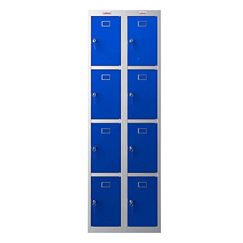 Phoenix PL2460GBK Spind Doppel-Reihe 8 Türen grau/blau m. Schlüssel-Schloss (B x H x T) 600 x 18 von Phoenix