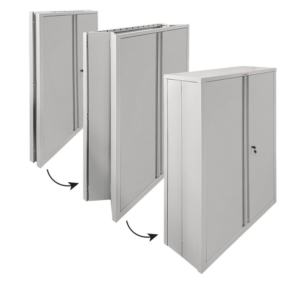 Phoenix Verschluss-Überfalle Phoenix SCF1491GGE Faltbare Stahlschrank Grau - Schlüssel - 33 Ordner, (1-tlg) von Phoenix