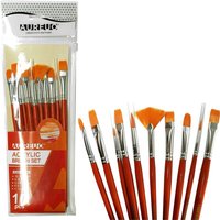 Set mit 10 Stk. Phoenix MIX Kunstpinsel für Farben, Fächerpinsel von Phoenix