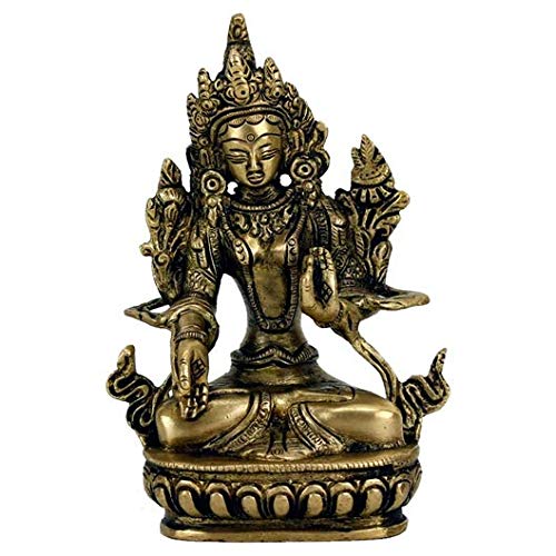 Weiße Tara Statue Messing von Phoenix