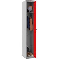 phoenix Spind Locker grau, rot PL1130GRK, 1 Schließfach 30,0 x 50,0 x 183,0 cm von Phoenix