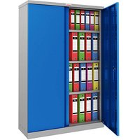 phoenix Stahlschrank SCL1491GBK grau, blau 91,5 x 37,0 x 140,0 cm, zerlegt von Phoenix