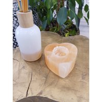 Orange Selenit Kristall Teelicht Kerzenhalter Orange Selenit Kristall Teelicht Kerzenhalter von PhoenixAnchorsStore