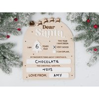 "Brief An Santa Wiederverwendbares Trockenes Abwischbares Brett "Diy Weihnachtswunschliste" Benutzerdefinierter Weihnachtsbrief von PhoenixCove