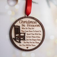 Weihnachten Im Himmel Ornament Gedenkweihnachtsverzierung Leerer Stuhl Weihnachtserinnerungsverzierung Sympathiegeschenk in Erinnerung An Geschenk von PhoenixCove