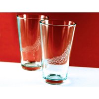 Handgeätzte Feder Bier Pint-Gläser | 2Er Set Handgeätzte Feder Bier Pint-Gläser | 2Er Set von PhoenixFireStudios
