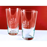 Handgeätztes Bierglas Sandgestrahltes Design, 16 Oz Handgeätztes Bierglas Sandgestrahltes Design, 16 Oz von PhoenixFireStudios