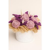 Sommerliches Kerzenbouquet - Geschenk Mit Rosenkerzen Für Besondere Anlässe von PhoenixFirelights