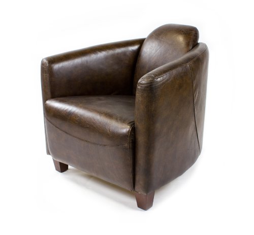 Phoenixarts Echtleder Vintage Sessel Ledersessel Braun Design Lounge Clubsessel Sofa Möbel NEU 443 von Phoenixarts