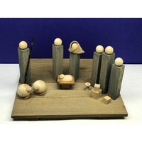 Handgemachtes Naivitäts-Szenen-Set. Scheunenholz Stil. Moderner Handgemachtes Naivitäts-Szenen-Set. Scheunenholz Stil. Moderner von PhogDesign