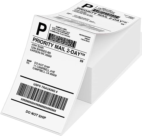 Phomemo 4×6 DHL Etiketten Thermodirekt-Versandetikette für 241bt/D520bt/b246d Etikettendrucker (500er-Pack), Kompatibel mit Etikettendrucker MUNBYN, Phomemo, Rollo, IDPRT SP410, POLONO PL60, (Weiß) von Phomemo