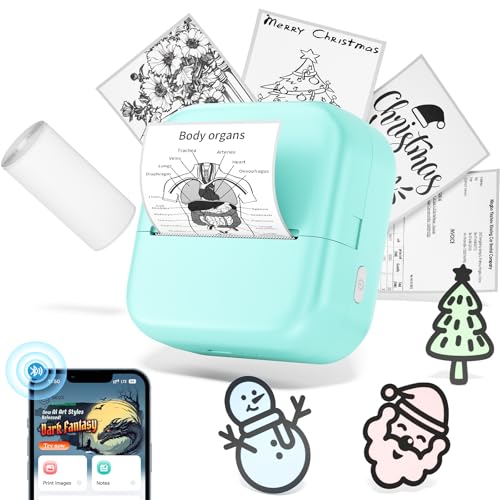 Phomemo Mini Drucker - M02X Aufkleberdrucker, Mini Tragbarer Handydrucker, Mobiler Drucker ohne Bluetooth, Thermodrucker für die Hosentasche zum Lernen, Notizen und Fotos, Kinderdrucker für DIY Doodle Phomemo Mini Drucker - M02X Aufkleberdrucker, Mini Tragbarer Handydrucker, Mobiler Drucker ohne Bluetooth, Thermodrucker für die Hosentasche zum Lernen, Notizen und Fotos, Kinderdrucker für DIY Doodle von Phomemo