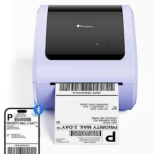 Phomemo D520BT Bluetooth Etikettendrucker - DHL Etikettendrucker für Versandpakete Etiketten 4X6 Thermodrucker für Barcode Versandetiketten Kompatibel mit Ebay,Amazon,Etsy,Shopify, UPS von Phomemo
