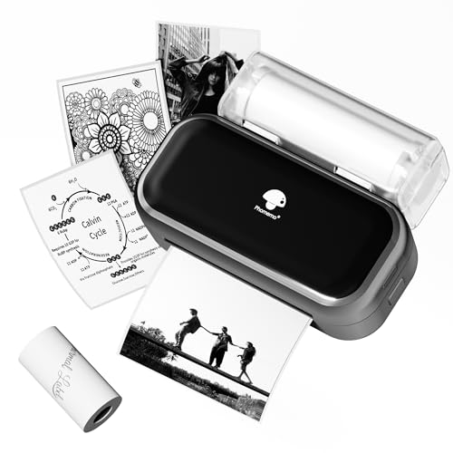 Phomemo TP31 203DPI Mini Mobile Etikettendrucker, Tragbarer Bluetooth Thermal Handy Drucker Fotodrucker, Kompatibel mit iOS und Android, Geeignet für Geschenke, Lernen, DIY Aufkleber - Dark Sky Grey von Phomemo