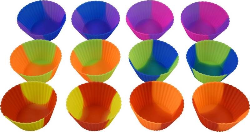 PhoneNatic Muffinform 12x Cupcake-Förmchen Silikon Muffin-Formen Backform von PhoneNatic