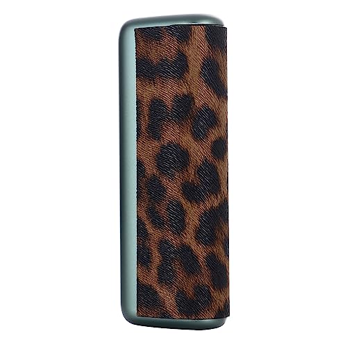 Austauschbare Lederhülle kompatibel mit IQOS ILUMA PRIME, PU Leder Hülle nur für IQOS ILUMA PRIME. (Leopard Braun) von Phosyder