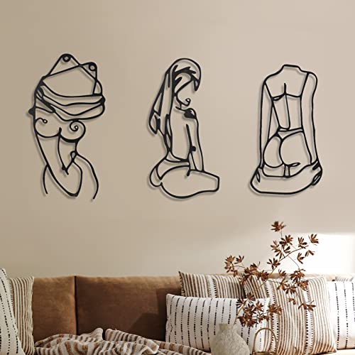 Photect 3 Stück Metall Wandkunst Dekor Minimalistische Abstrakte Frau Wandkunst Moderne Linie Zeichnung Wandkunst Dekor Metall Weiblich Einzeilige Wand Home Hanging für Schlafzimmer Küche Badezimmer Photect 3 Stück Metall Wandkunst Dekor Minimalistische Abstrakte Frau Wandkunst Moderne Linie Zeichnung Wandkunst Dekor Metall Weiblich Einzeilige Wand Home Hanging für Schlafzimmer Küche Badezimmer von Photect