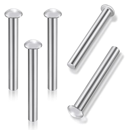 5 Stück 50 x 6 mm Nieten Solider Runder Kopf Aluminium Vollnieten Senkkopf Befestigungen für Schaufel Spaten Gabel Rechen Hacke Reparatur Garten Rasenmäher Industrieller Haushalt von Photect