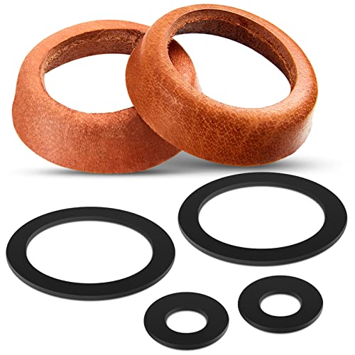Photect 2 Sets Schwengelpumpe Ersatzteile Leder Dichtungssatz Typ 75 Ledermanschette und o Ring Dichtung Kolbenmanschette für Gartenpumpe Handpumpe Brunnenpumpe Pumpe Dichtung (75,Rindsleder) von Photect