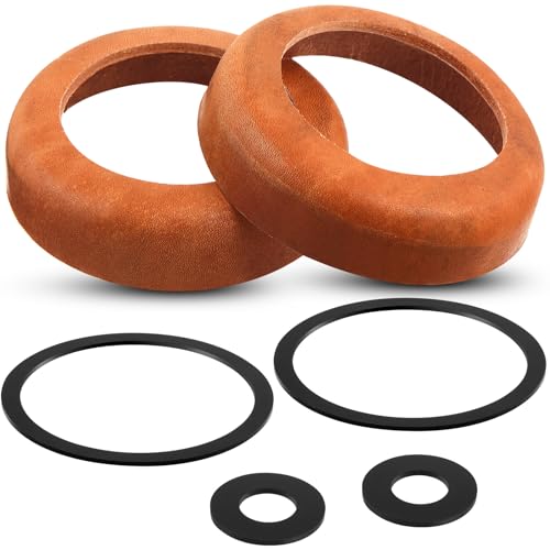 Photect 2 Sets Schwengelpumpe Ersatzteile Leder Dichtungssatz Typ 90 Ledermanschette und o Ring Dichtung Kolbenmanschette für Gartenpumpe Handpumpe Brunnenpumpe Pumpe Dichtung (90,Rindsleder) von Photect