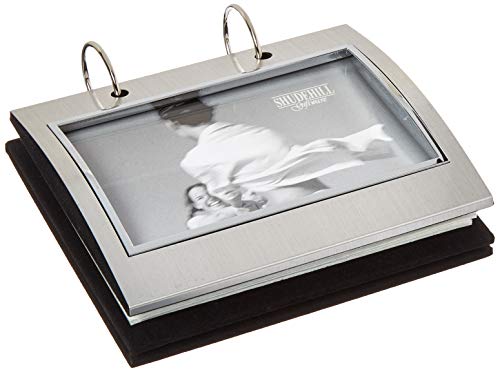 Photo Frames 74100 Silver Colour Free Standing Flip Album-Holds of 6 x 4 inch Photos Freistehendes Klappalbum für 50 Fotos à 15,2 x 10,2 cm, silberfarben, silber von Shudehill