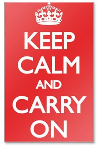 Kühlschrankmagnet, Motiv"Keep Calm and Carry On", Rot von Photo Magnet
