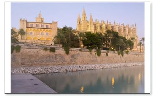 Kühlschrankmagnet, Motiv"View At Dusk Palace and Cathedral Mallorca" von Photo Magnet