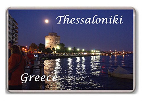 Kühlschrankmagnet Griechenland Thessaloniki bei Nacht von Photomagnet