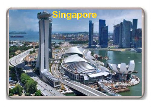 Kühlschrankmagnet Singapur von Photomagnet