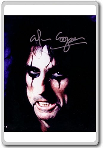 Kühlschrankmagnet mit Autogramm von Alice Cooper V2, vorgedruckt, signiert von Photo Magnet