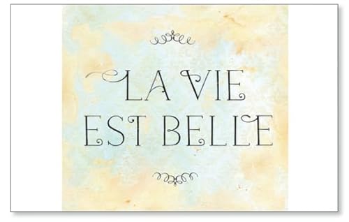 La Vie Est Belle Kühlschrankmagnet, Motiv Zitate von Photomagnet