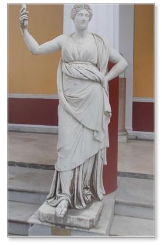 Photo Magnet Thalia-Statue, die Muse der Komödie Poesie, Achillion, Korfu, Griechenland - Kühlschrankmagnet von Photo Magnet
