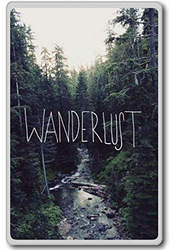 Wanderlust Kühlschrankmagnet mit Motivationszitat von Photomagnet