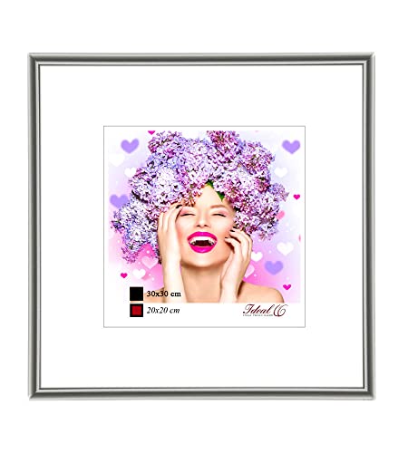 Photo Style Kunststoff Bilderrahmen quadratisch Foto Rahmen Picture Frame Collage: Farbe: Silber | Format: 50x50 von IDEAL TREND