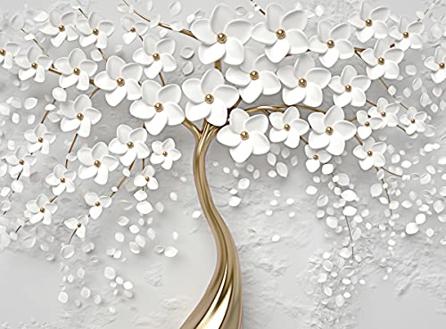 VLIES Fototapete-ABSTRAKT DESIGN-(2094Pr)-450x280 cm-Kunst Muster Perle Diamant Schwan Schmetterling Blume Kugel Luxus Textur Optik Dekor Wandbild von PhotoArtMurals