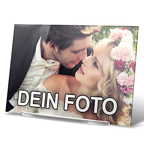 PhotoFancy® - Acryl Glas mit Foto Bedrucken - Acrylglas Personalisieren - Foto-Aufsteller mit eigenem Motiv selbst gestalten (17 x 12 cm) von PhotoFancy