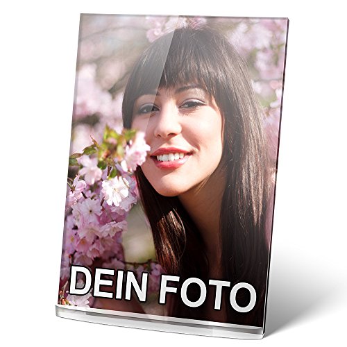 PhotoFancy® - Acryl Glas mit Foto Bedrucken - Acrylglas Personalisieren - Foto-Aufsteller mit eigenem Motiv selbst gestalten (21 x 29,7 cm) von PhotoFancy