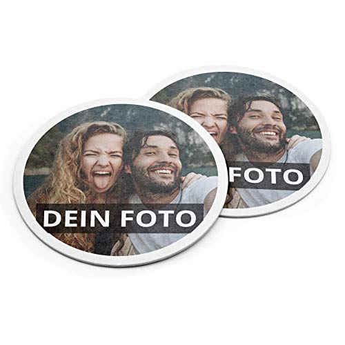 PhotoFancy® – Bierdeckel mit Foto personalisiert - Personalisierbare Bierdeckel Bedrucken (Pappe, 500er Set) von PhotoFancy