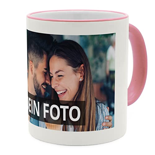 PhotoFancy® - Fototasse mit eigenem Bild - Personalisierte Tasse mit eigenem Foto selbst gestalten - Rosa von PhotoFancy