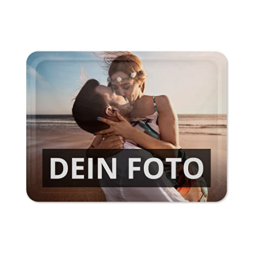 PhotoFancy® - Nostalgie-Blechmagnet mit eigenem Foto Bedrucken - Fotomagnet mit eigenem Bild Personalisieren (Querformat) von PhotoFancy