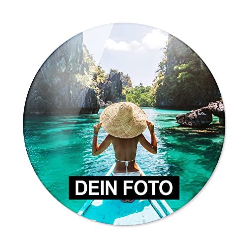 PhotoFancy® - Personalisierter Acrylglas-Kühlschrankmagnet mit eigenem Foto - Fotomagnet aus Acryl gestalten - Variante wählen - Form: Rund von PhotoFancy