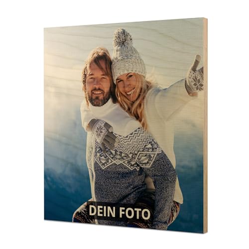 PhotoFancy® – Personalisiertes Holz Wandbild mit eigenem Foto selbst gestalten - Foto auf Holz drucken lassen - Hochformat - Birken-Schichtholz 15mm - DIN A0 bis DIN A6 von PhotoFancy