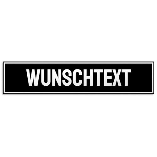 PhotoFancy® - Personalisiertes Straßenschild mit eigenem Text gestalten - Kunststoff-Wegweiser mit Wunschnamen bedrucken - Größe 52 cm x 11 cm - Design: Schwarz von PhotoFancy