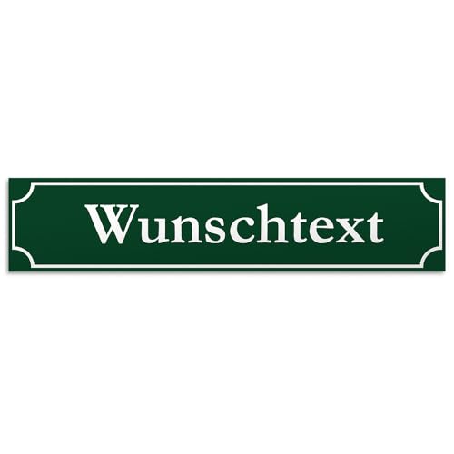 PhotoFancy® - Personalisiertes Straßenschild mit eigenem Text gestalten - Wegweiser mit Wunschnamen bedrucken - Größe 36,4 cm x 7,7 cm (PVC Kunststoff)- Design: Traditionell von PhotoFancy
