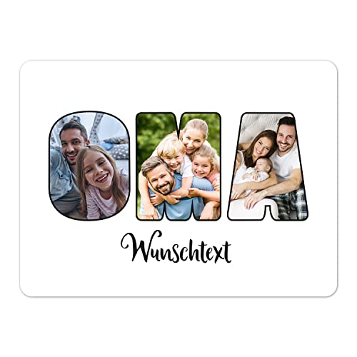 PhotoFancy® - Personalisiertes Tischset 'OMA' - Platzset mit eigenem Foto und Text (Kunststoff 39 x 29 cm) von PhotoFancy