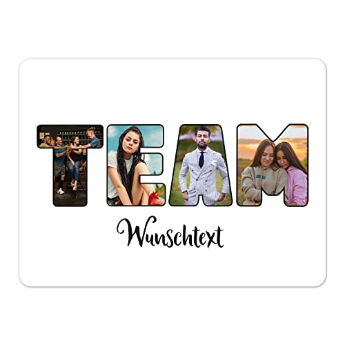 PhotoFancy® - Personalisiertes Tischset 'Team' - Platzset mit eigenem Foto und Text (Kunststoff 39 x 29 cm) von PhotoFancy