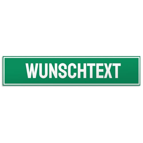 PhotoFancy® - Personalisiertes Straßenschild mit eigenem Text gestalten - Kunststoff-Wegweiser mit Wunschnamen bedrucken - Größe 36,4 cm x 7,7 cm - Design: New York von PhotoFancy